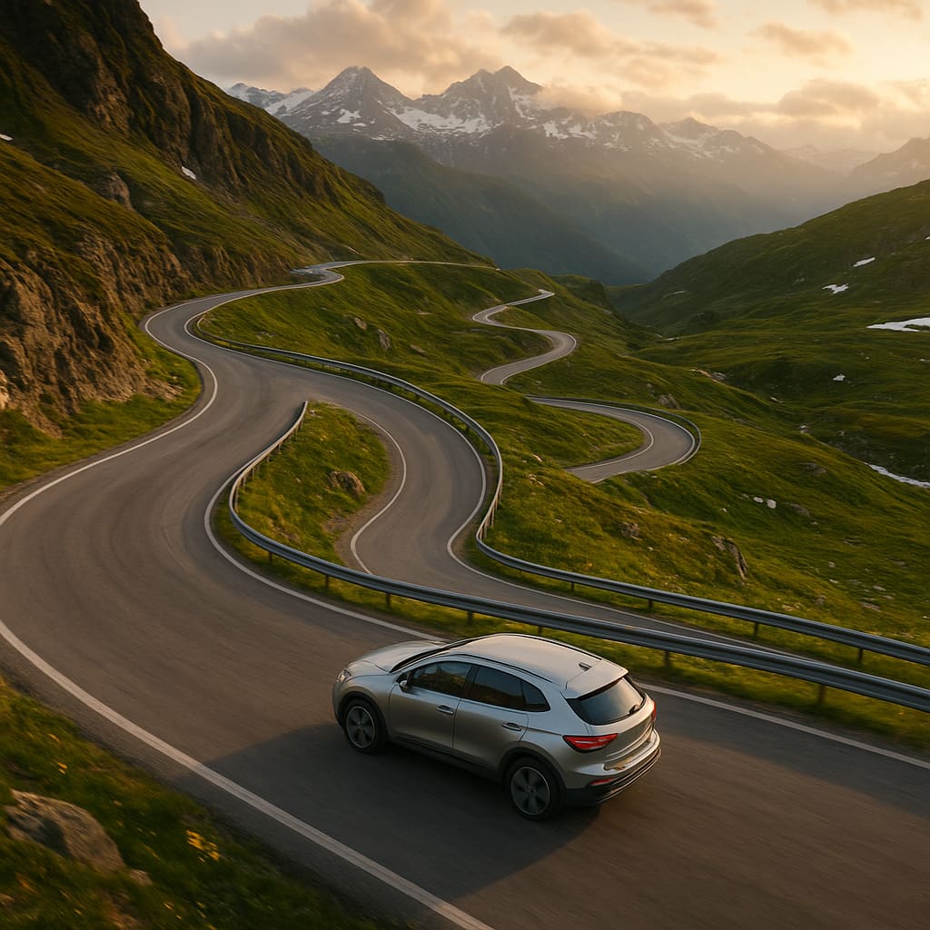 Alpenstrasse von oben