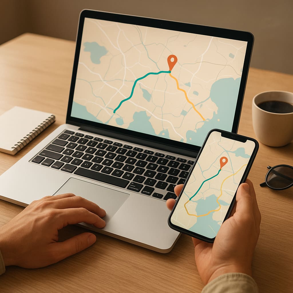 Route am Schreibtisch planen